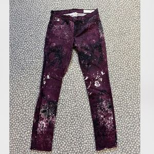 Rag & Bone Galaxy Print Skinny Ankle Jeans